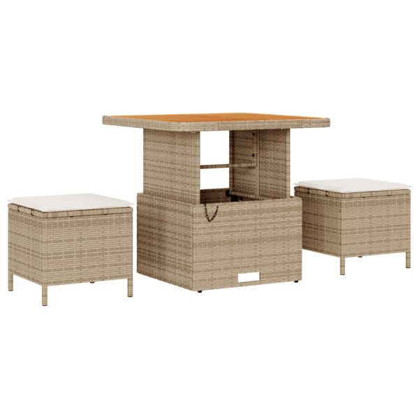 Trädgårdsoffset 8 st 5-Antal sittplatser Beige och gräddfärgad