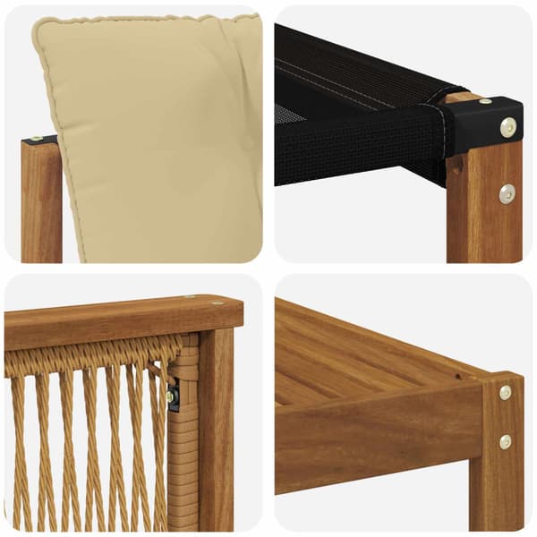 Utomhussoffset med kudde 8 pcs Naturlig och Beige