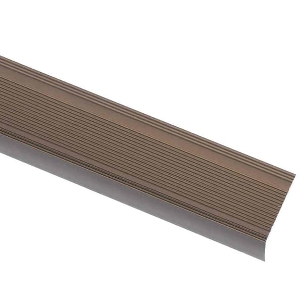 Trappnosar i L-form 5 st aluminium 90 cm brun