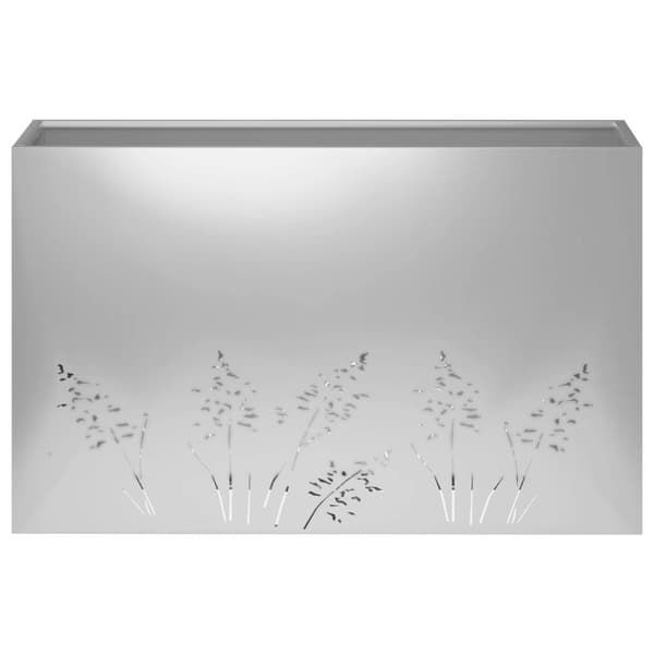 Trädgårdsplanterare 2 st Silver 80 x 20 x 49 cm