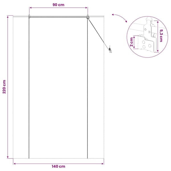 Rullgardin Naturlig 140 x 220 cm Bambu