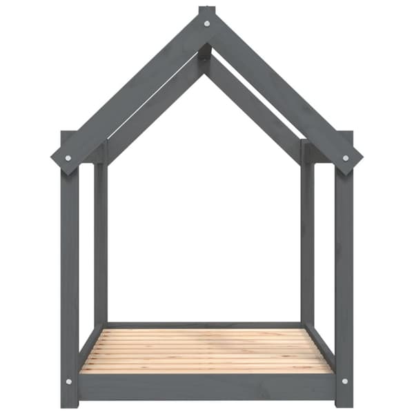 Hundbädd grå 101x70x90 cm massiv furu