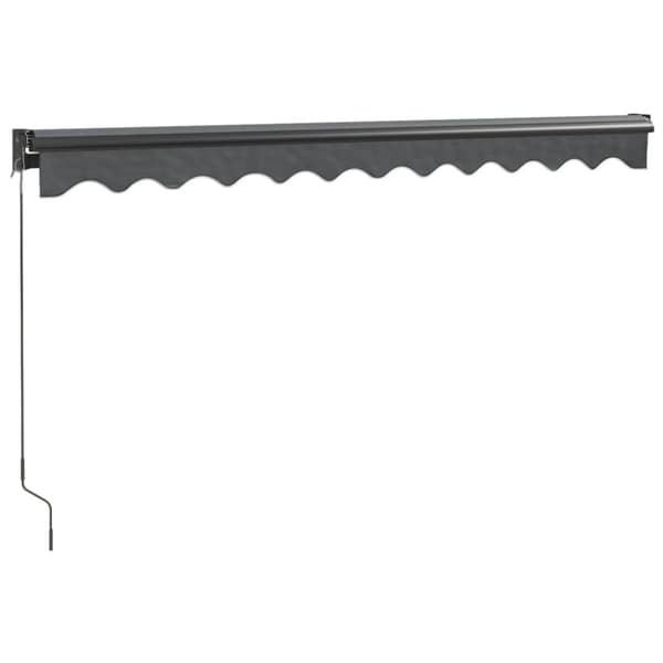 Markis infällbar antracit 3,5x2,5 m tyg&aluminium