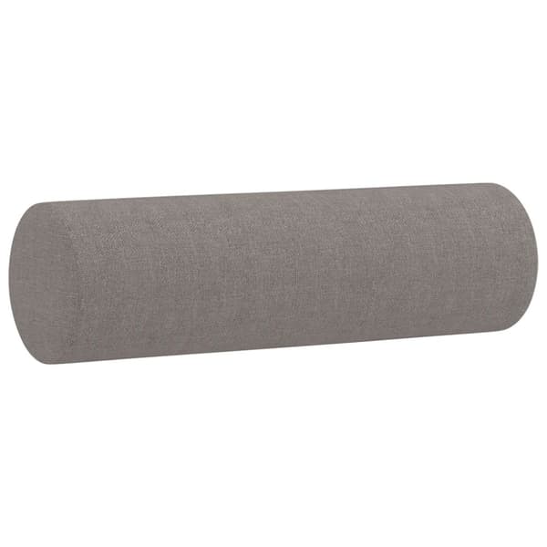 3-sitssoffa med prydnadskuddar taupe 180 cm tyg