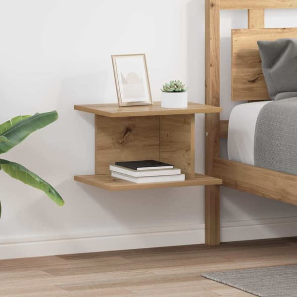 Sängbord 2 pcs Artisan Ek 40 x 30 x 25 cm Konstruerat trä
