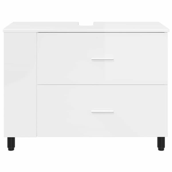 Badrums vaskenhet Vit högglans 80 x 35 x 60 cm Konstruerat trä
