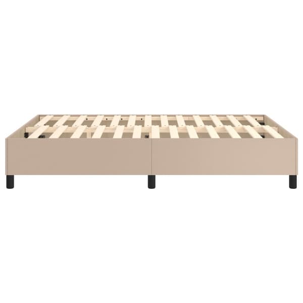 Boxspring-sängram cappuccino 140x200 cm konstläder