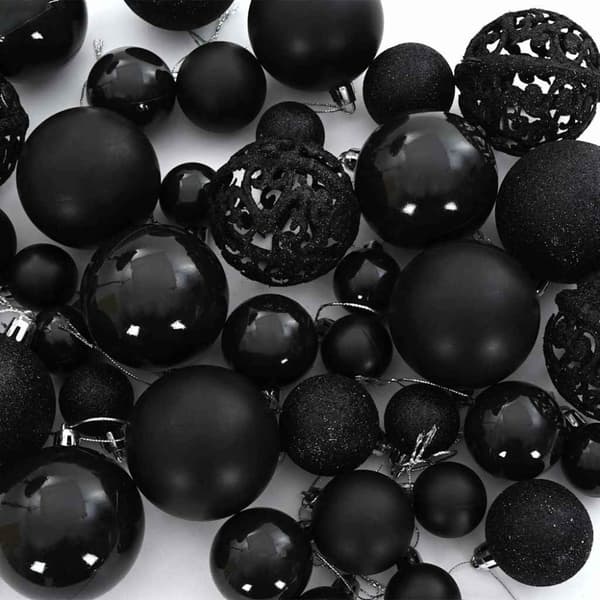 Julprydnad Set med 300 LED-lampor 120 pcs Svart Plast