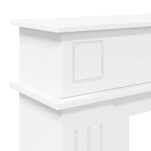 Eldstadsram Vit 102 x 26 x 100 cm Konstruerat trä