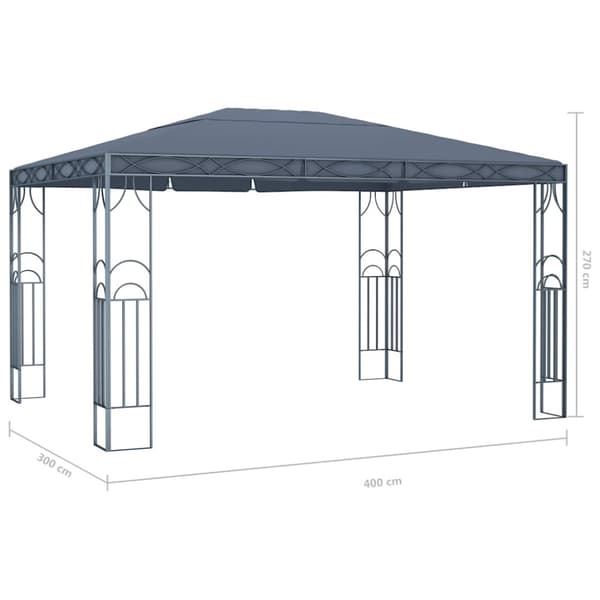Paviljong 400x300 cm antracit