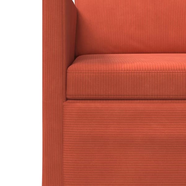 Soffset 2 st Röd orange Kordread tyg