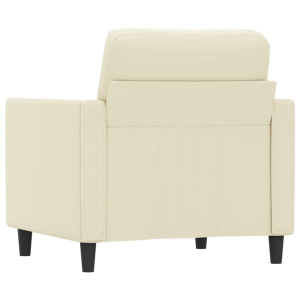 Fåtölj Gräddvit 60 cm konstläder
