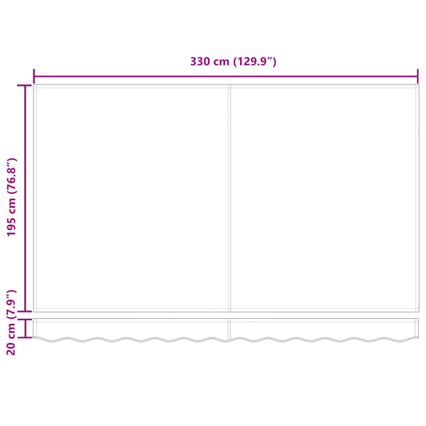 Markisram Antracit 350 x 200 cm Polyester med PU-beläggning