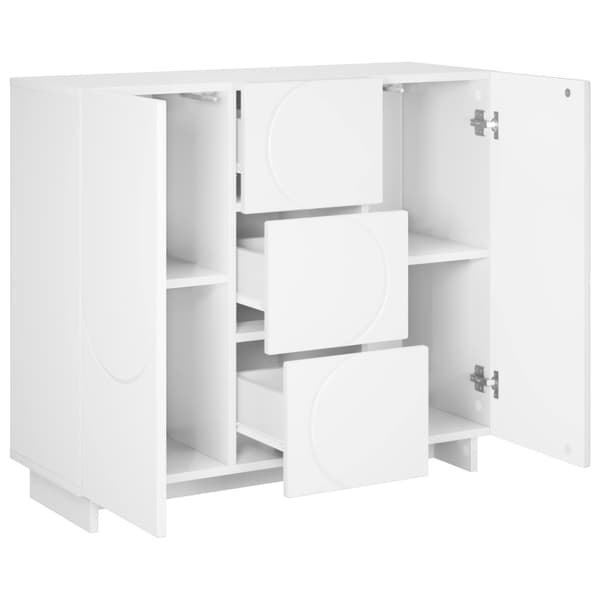 Sideboard Vit 85.5 x 31 x 75 cm Konstruerat trä