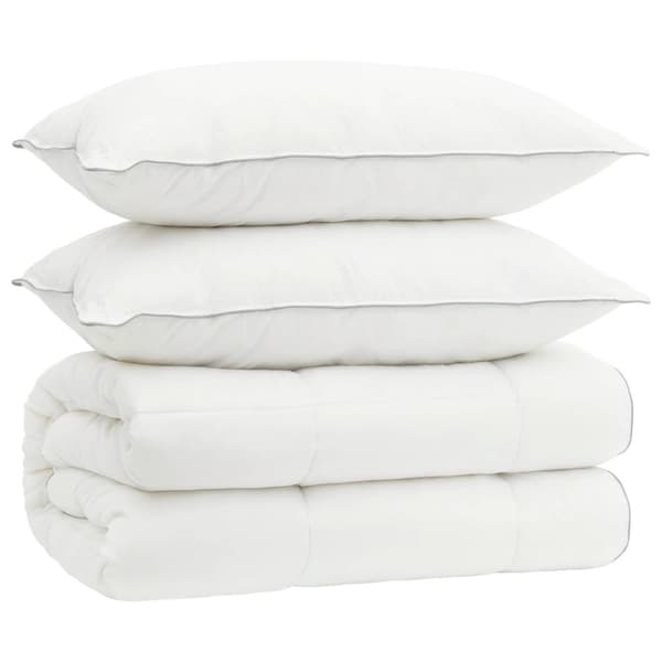 Täcke och kudde set 3 st 155x220 cm 4 årstider 140+220 GSM Ull