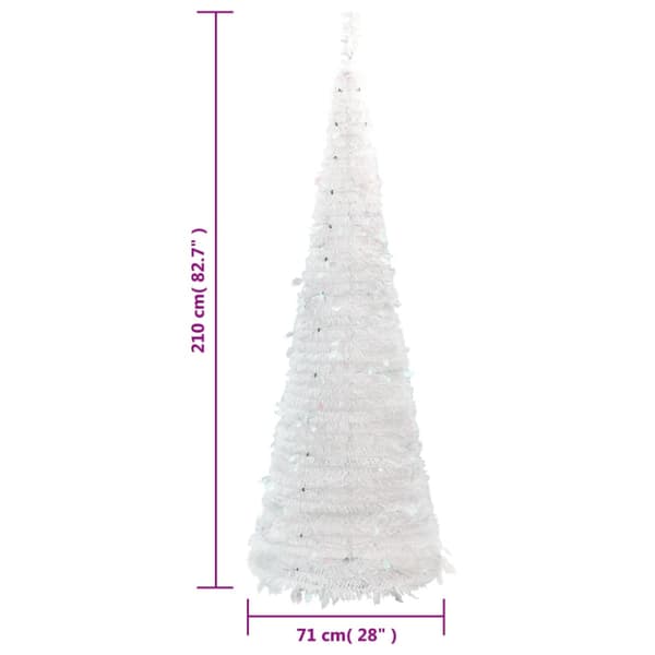 Plastgran pop-up 200 LED vit 210 cm