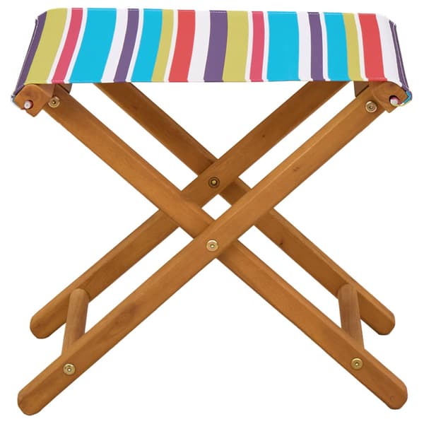 Deck Chair 2 pcs Massiv Eukalyptus Trä Flerfärgsdesign