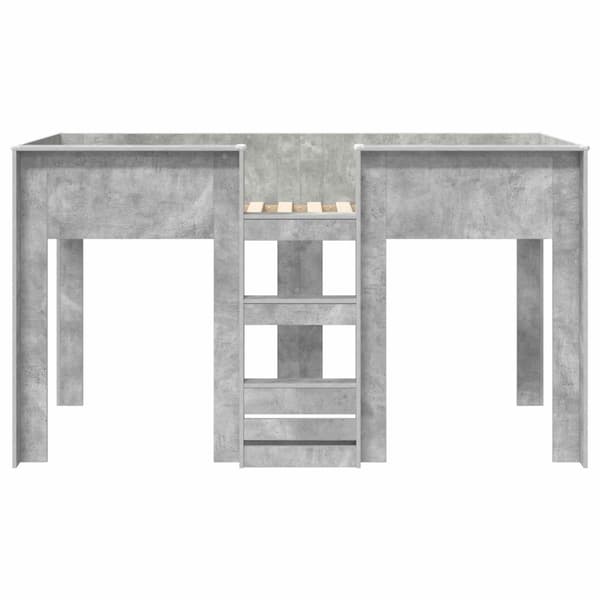 Köksbädd för barn Betonggrå 90 x 200 cm Konstruerat trä