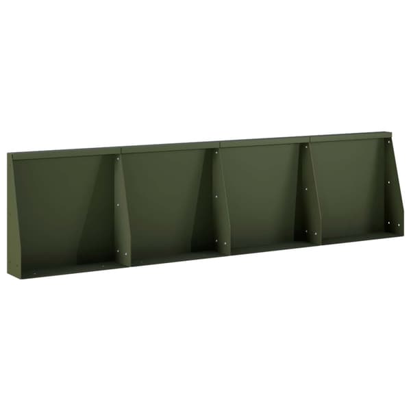 Stödvägg 4 st 40 x 12 x 30 cm Stål Olivgrön