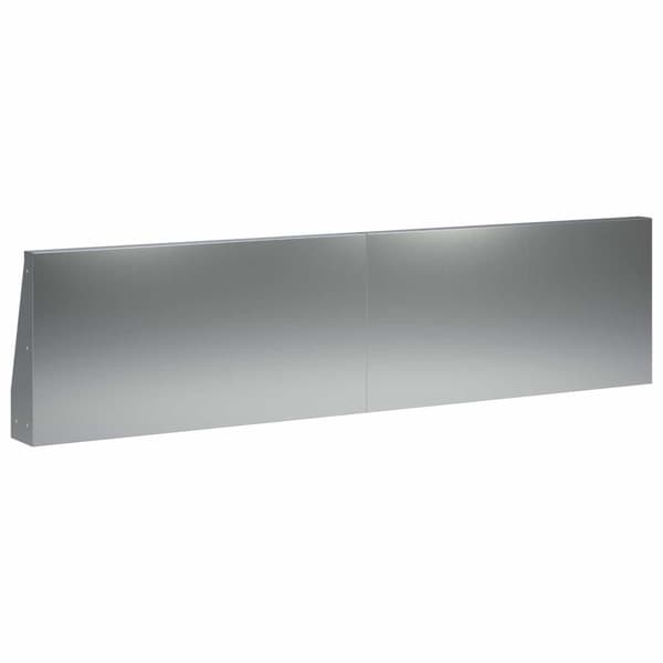 Stödvägg 2 st 80 x 12 x 50 cm Galvaniserat stål Silver