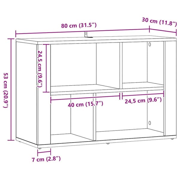 Sideboard Artisan Ek 80 x 30 x 53 cm Konstruerat trä