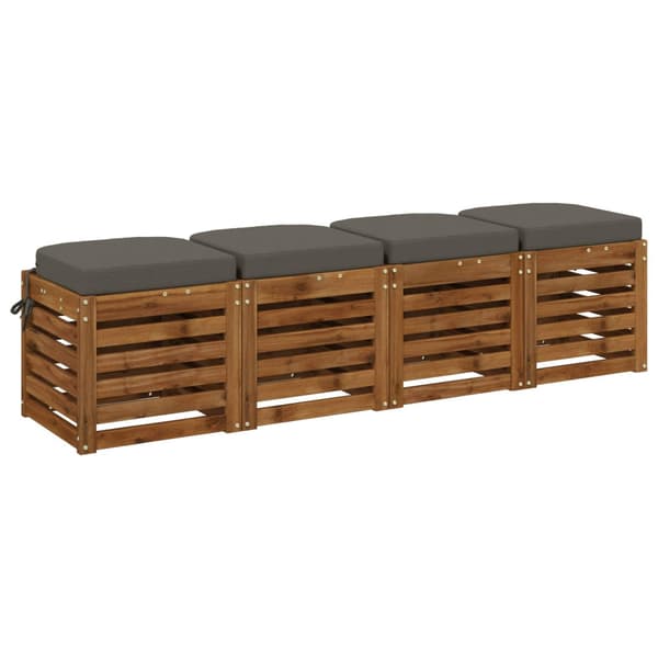 4-delade Sittkuddar SOEST 4 st 100% Polyester Grå