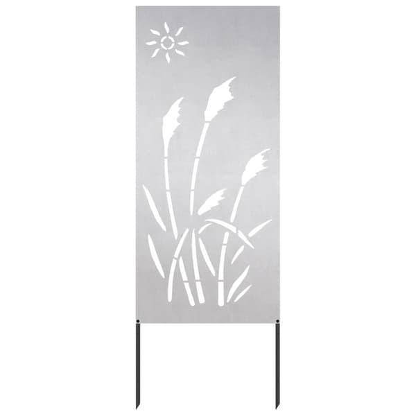 Trädgårds integritetsskärm Silver 50 x 140 cm Rostfritt stål