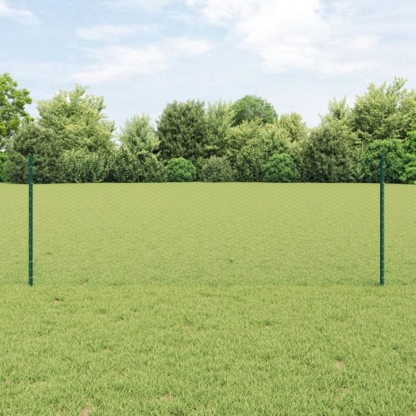 Gärdesstolpar 5 st U-Kanal Grön 80 cm Stål