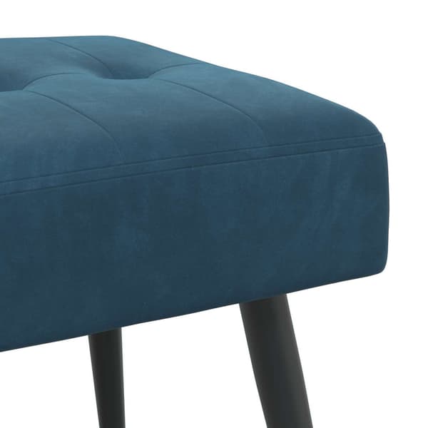 Bänk med knappar Blå 80 x 40 x 46 cm Sammet
