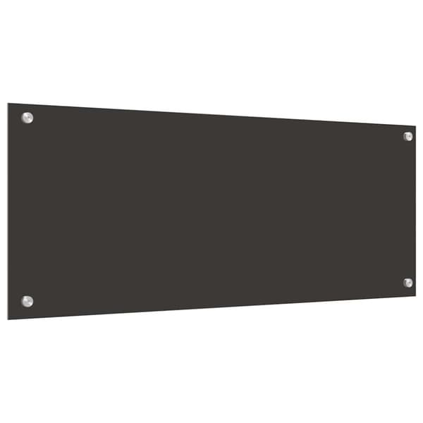 Köksskydd 2 pcs Mörkgrå 100 x 40 cm härdat glas