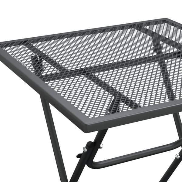 Trädgårdsbord 60x60x72 cm sträckmetall antracit