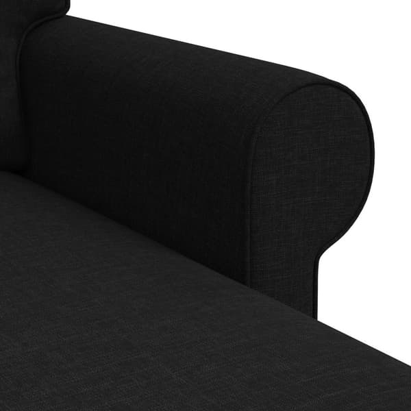 Soffa Svart 245 x 138 x 80 cm tyg