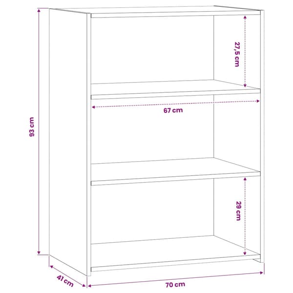 Sideboard Artisan-ek 70 x 41 x 93 cm Konstruerat trä
