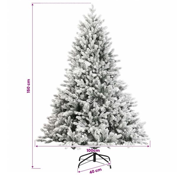 Plast Hingad Julgran 150 cm 150 LED-lampor Varmvit