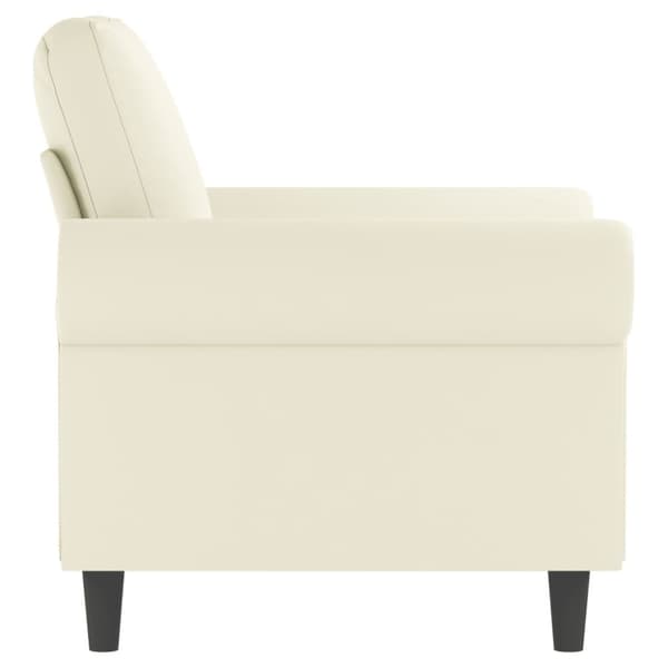Fåtölj Gräddvit 60 cm sammet