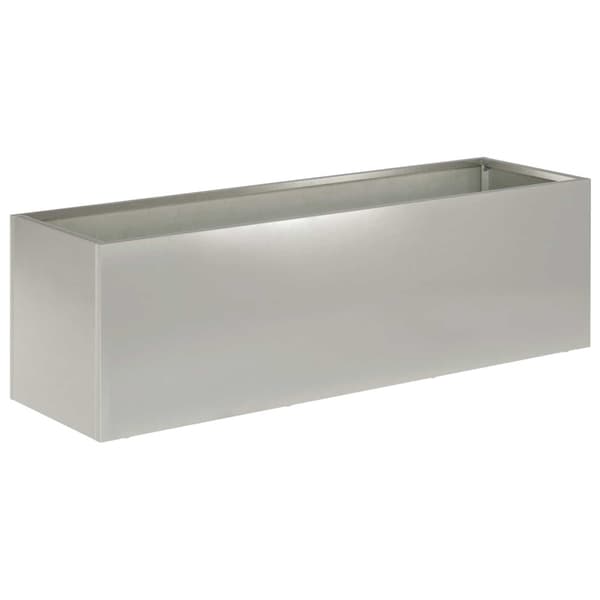 Trädgårdsplanterare 2 st Silver 80 x 30 x 30 cm Rostfritt stål