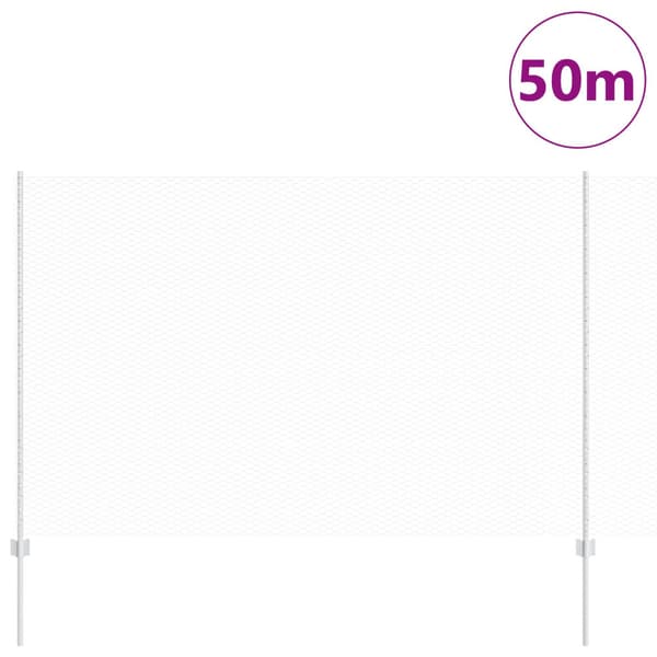 Stängsel med stolpe Silver 1,6 x 50 m Stål