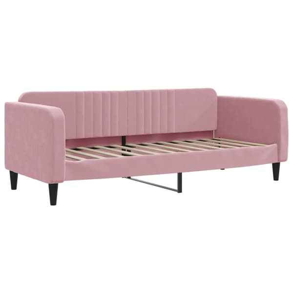 Dagbädd utdragbar rosa 80x200 cm sammet