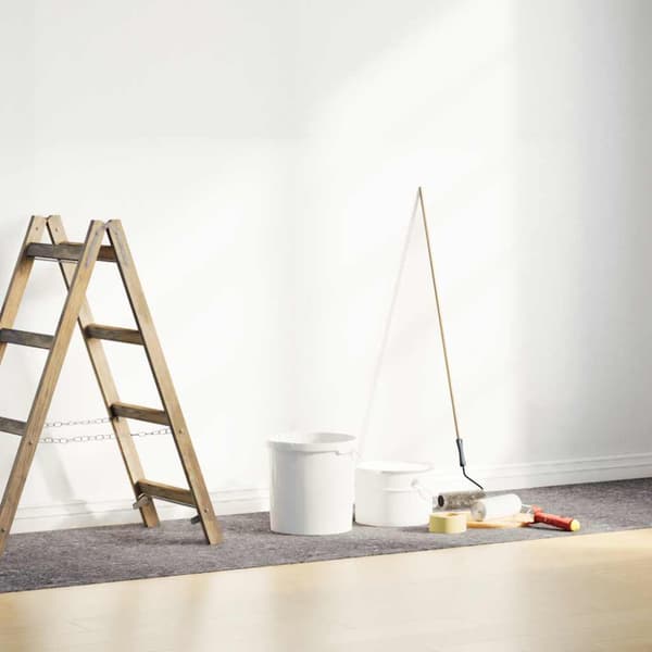 Halkfri målarduk 5 m 180 g/m² grå