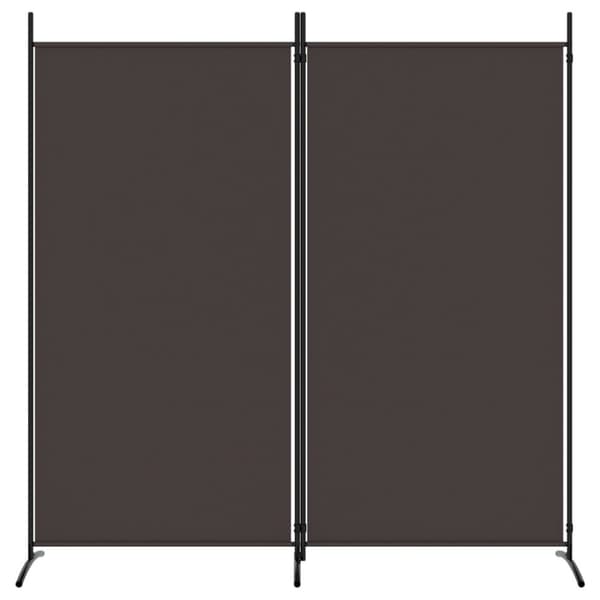 Rumsavdelare 2 paneler brun 175x180 cm tyg