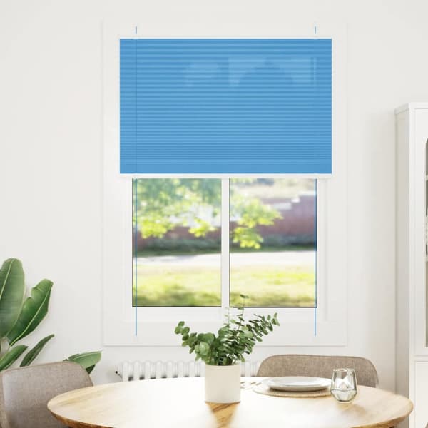 Plisserad persienn blå 95x150 cm tyg bredd 94,4 cm polyester