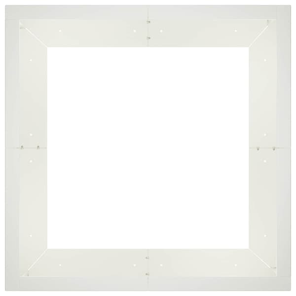 Stödvägg 4 st 100 x 100 x 40 cm Stål Vit