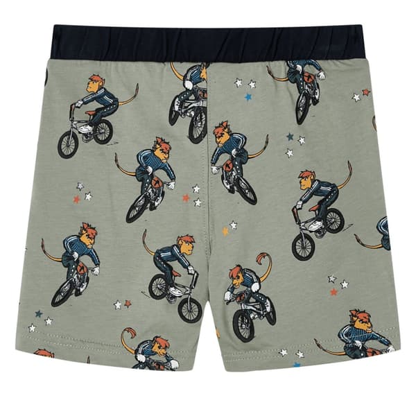 Barnpyjamas med korta ärmar ljus khaki 104