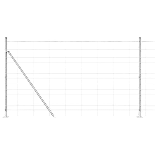 Stängselstolpe Galvaniserad 50 x 1,4 m Stål
