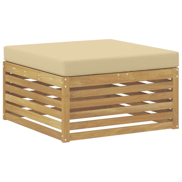 Utomhussoffset 4 pcs Vit och Beige