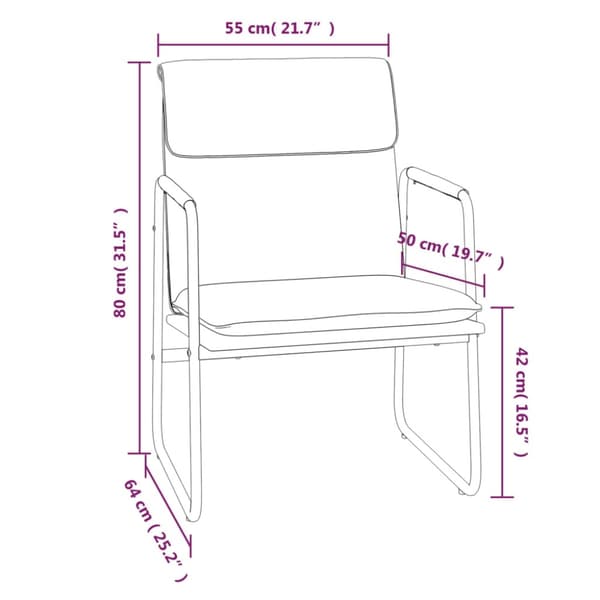 Loungestol mörkgrå 55x64x80 cm tyg