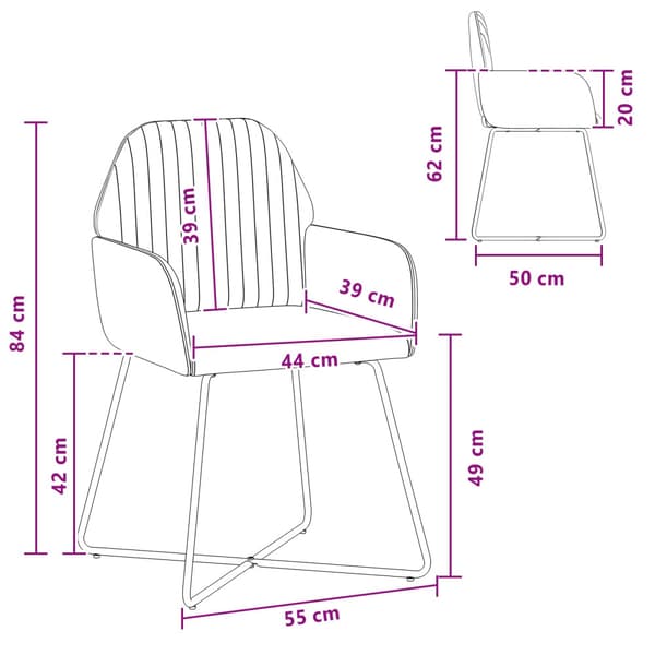 Matstolar 4 pcs Sammet Turkos 55 x 50 x 84 cm