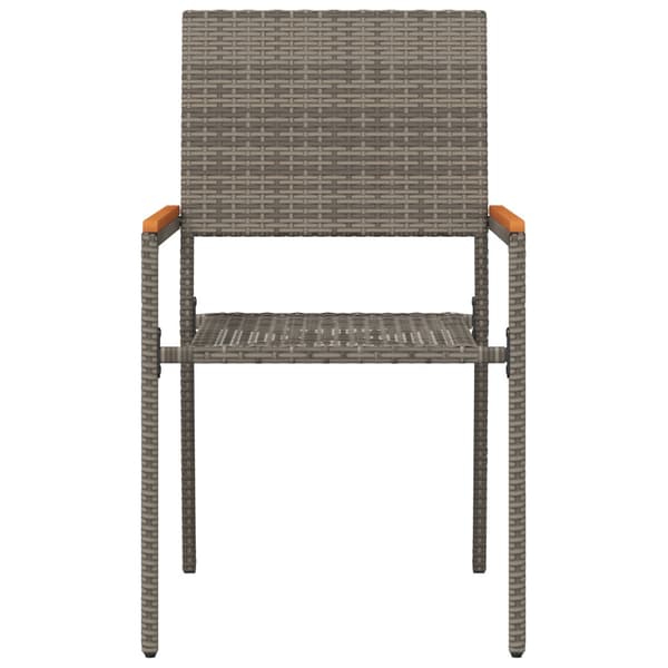 Trädgårds stapelbara stolar 2 pcs Grå och Brun 54 x 56 x 90 cm