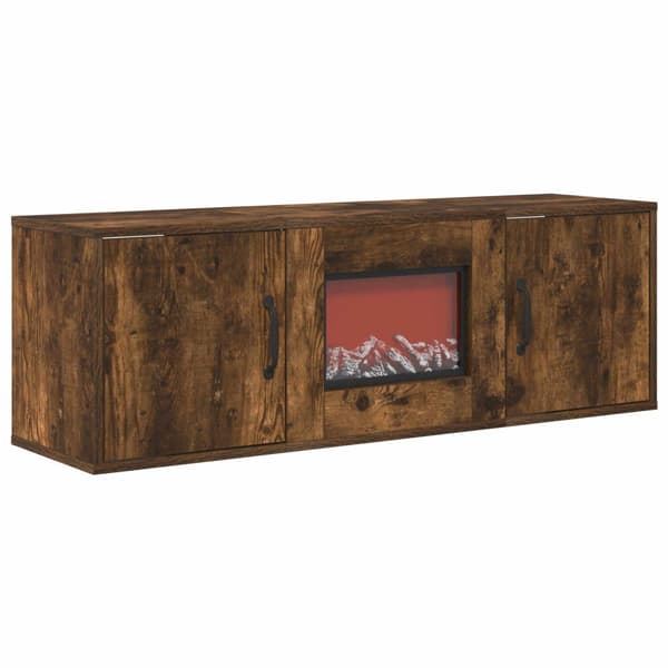 Elektrisk eldstad Rökt ek 110 x 30 x 36,5 cm Konstruerat trä