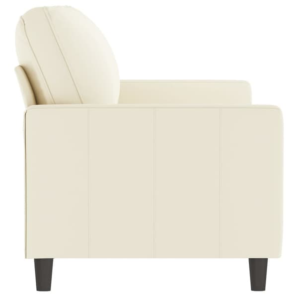Soffa 2-sits gräddvit 140 cm sammet